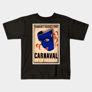 Carnival in Havana, 1941. Vintage Travel Kids T-Shirt